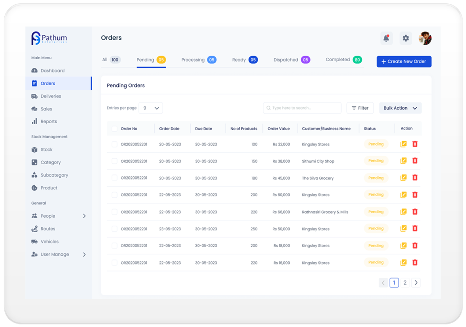 gessoart-distribution-app-orders-UI